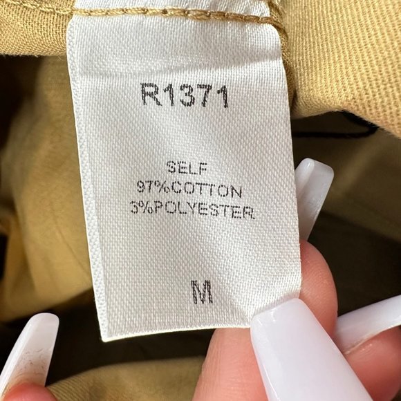 No Vacancy Tan Romper Shorts Fanny Pack Attached Collared Long Sleeve Medium - Picture 8 of 16